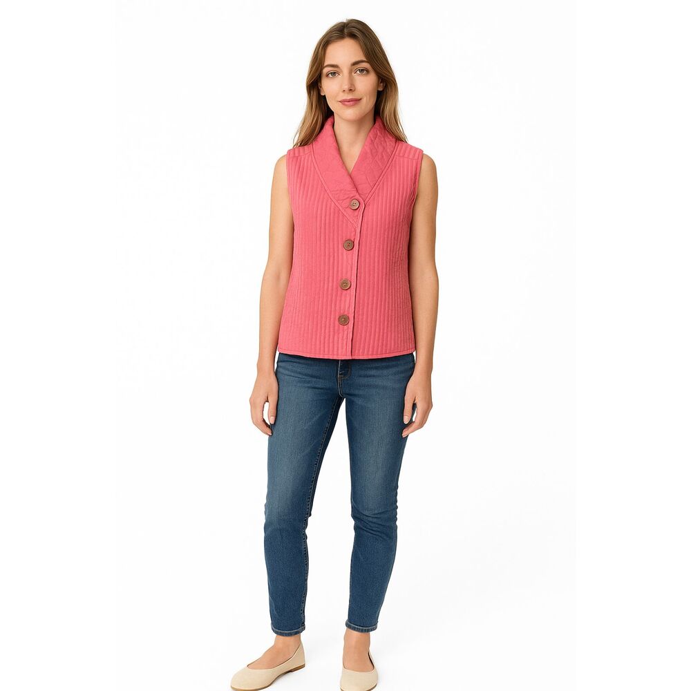 Kiko  Comfort Women's  Pink Vest 100% Silk Size S Brand New Y2K# 211